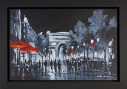 Arc de Triomphe, Paris by Csilla Orban - Original Painting on Box Canvas sized 30x20 inches. Available from Whitewall Galleries
