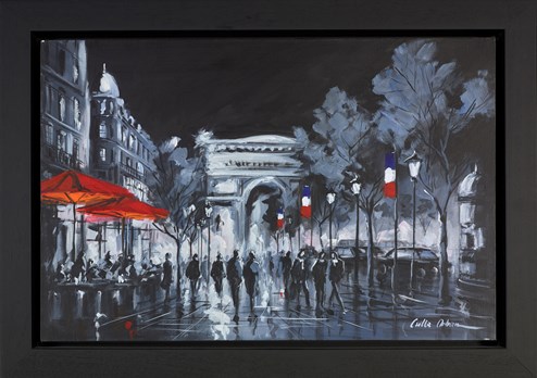 Arc de Triomphe, Paris by Csilla Orban - Original Painting on Box Canvas